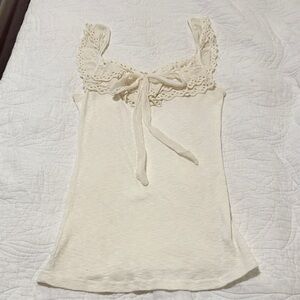 Miss Me Cream Lace Camisole Top